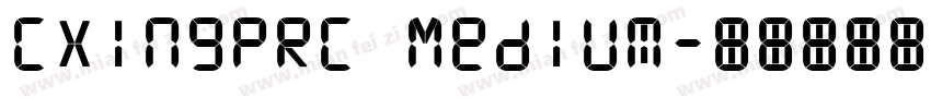 CXingPRC Medium字体转换